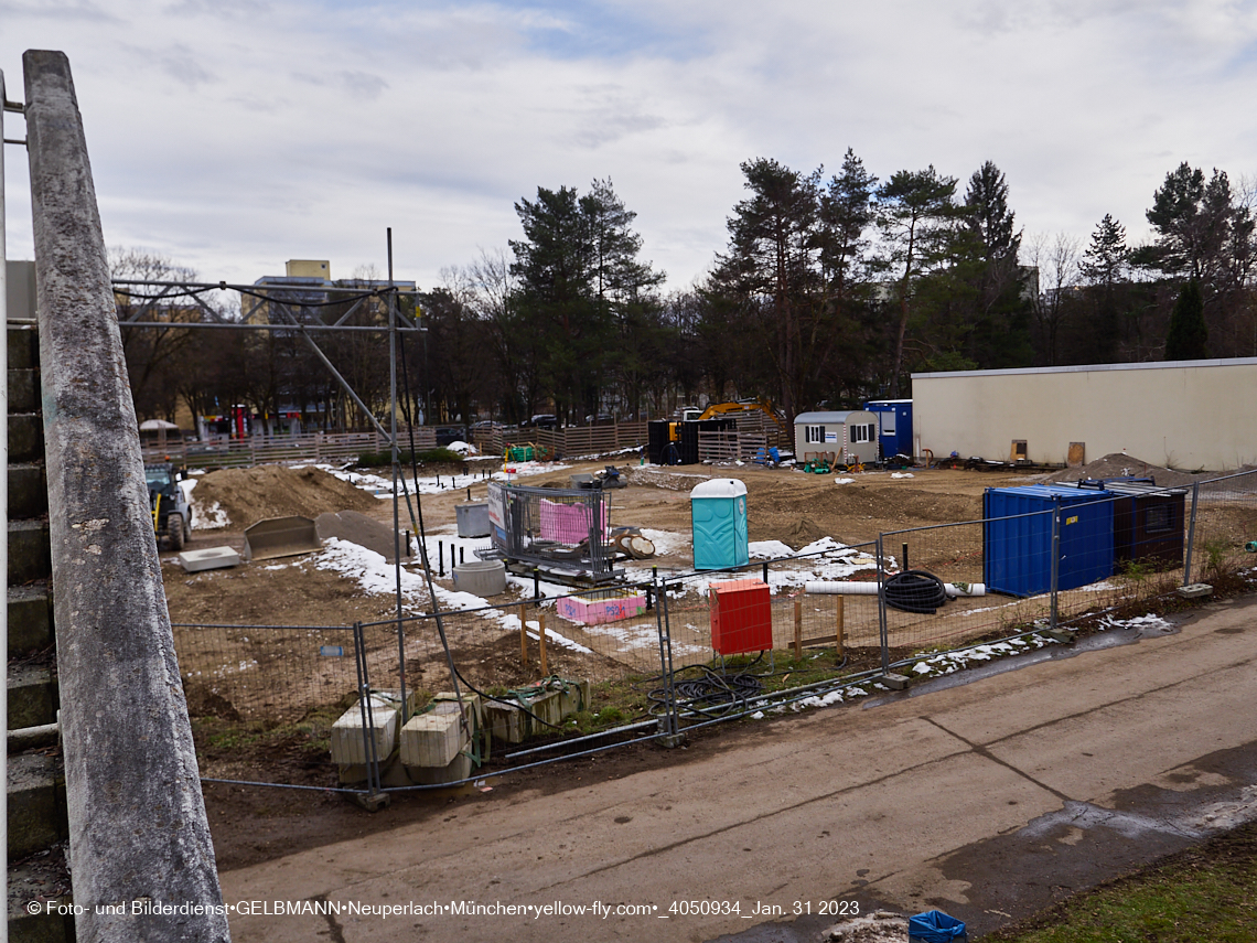 31.01.2023 - Baustelle Haus für Kinder in Neuperlach